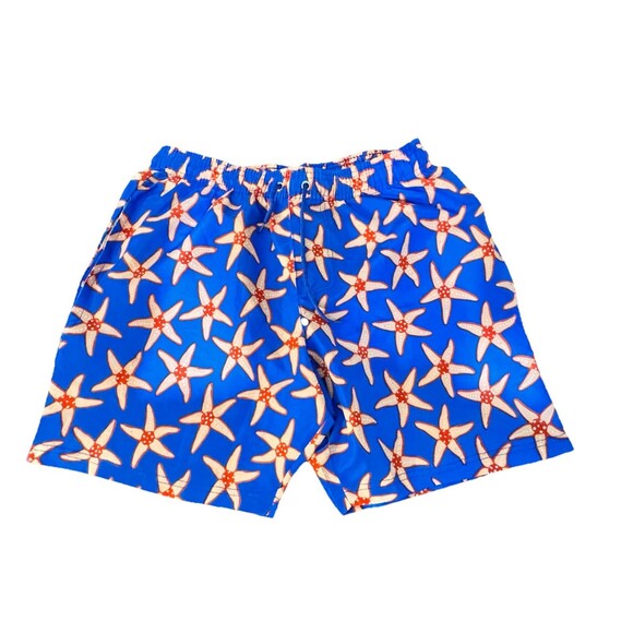 Galaxy by Harvic Men’s Swim Trunks M Blue Starfish Print Board Shorts New - Picture 1 of 4